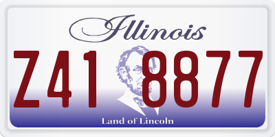 IL license plate Z418877
