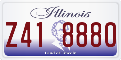 IL license plate Z418880