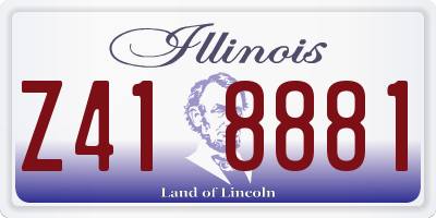 IL license plate Z418881