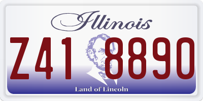 IL license plate Z418890