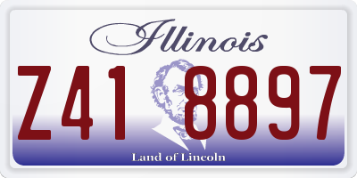 IL license plate Z418897