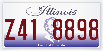 IL license plate Z418898