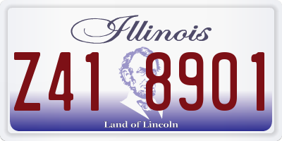 IL license plate Z418901