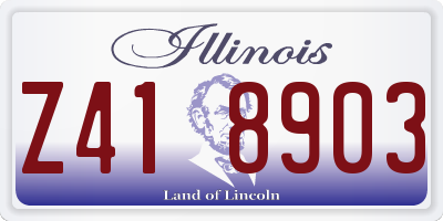 IL license plate Z418903
