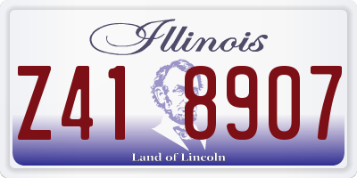 IL license plate Z418907
