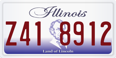 IL license plate Z418912