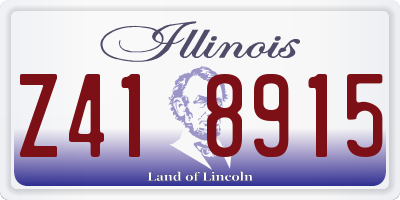 IL license plate Z418915
