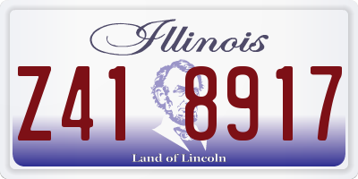 IL license plate Z418917