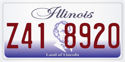 IL license plate Z418920