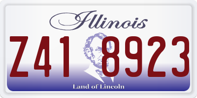 IL license plate Z418923