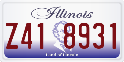 IL license plate Z418931