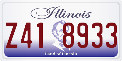 IL license plate Z418933