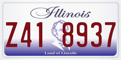 IL license plate Z418937