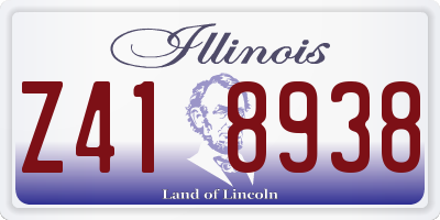 IL license plate Z418938
