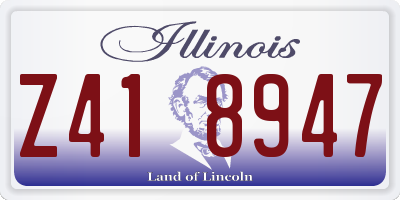 IL license plate Z418947