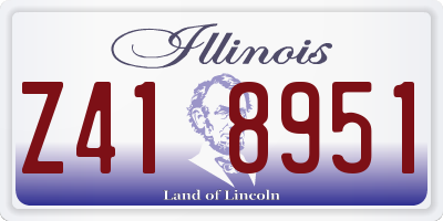 IL license plate Z418951