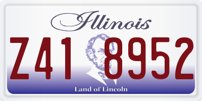 IL license plate Z418952