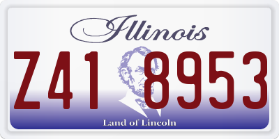 IL license plate Z418953