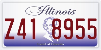 IL license plate Z418955