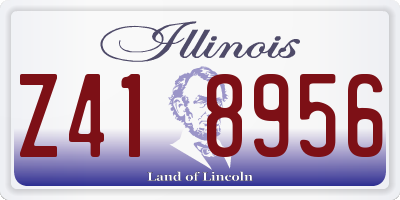 IL license plate Z418956