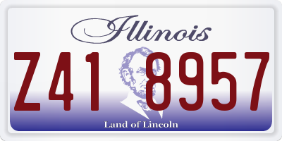 IL license plate Z418957