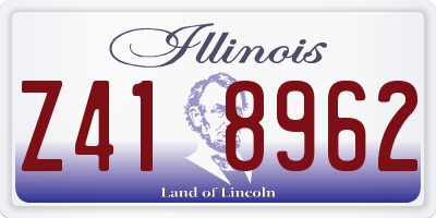 IL license plate Z418962