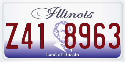 IL license plate Z418963