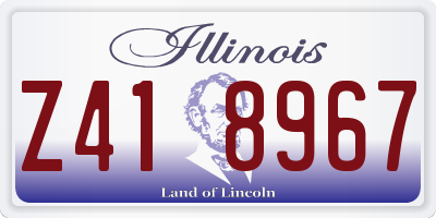 IL license plate Z418967