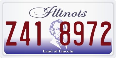 IL license plate Z418972