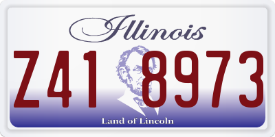 IL license plate Z418973