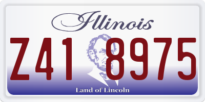IL license plate Z418975