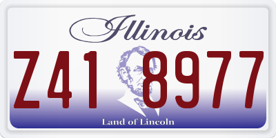 IL license plate Z418977