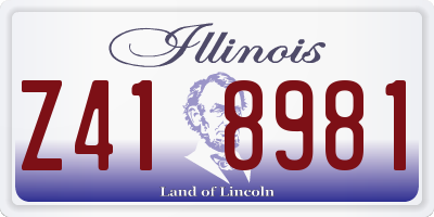 IL license plate Z418981