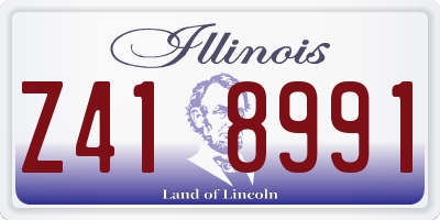 IL license plate Z418991
