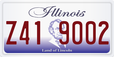 IL license plate Z419002