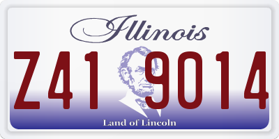 IL license plate Z419014