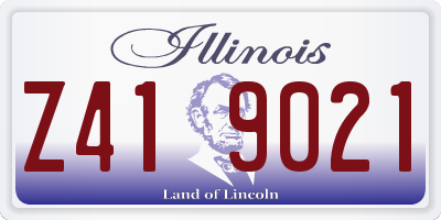 IL license plate Z419021