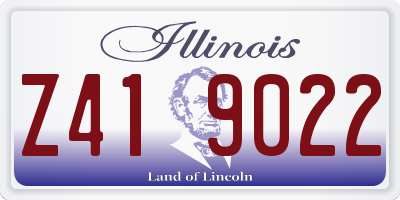 IL license plate Z419022