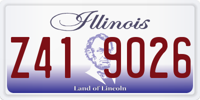 IL license plate Z419026
