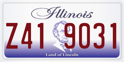 IL license plate Z419031