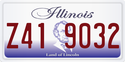IL license plate Z419032
