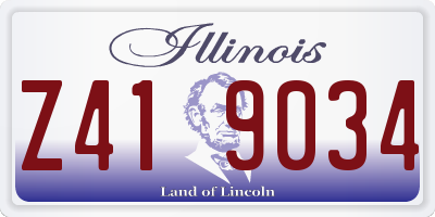 IL license plate Z419034