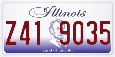 IL license plate Z419035