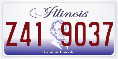 IL license plate Z419037