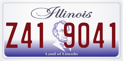 IL license plate Z419041