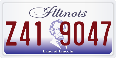 IL license plate Z419047