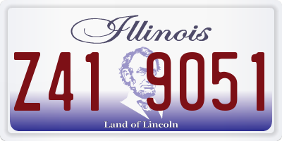 IL license plate Z419051