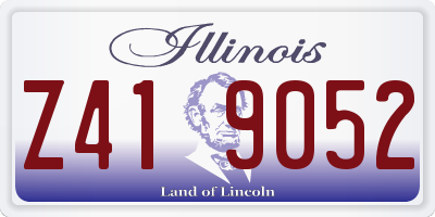 IL license plate Z419052