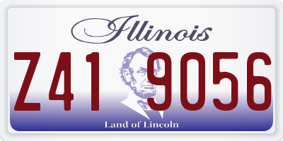 IL license plate Z419056