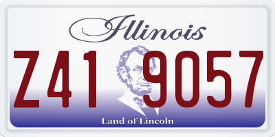 IL license plate Z419057